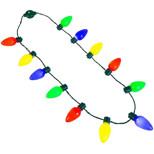 Lopbinte 3 팩 크리스마스 LED 전구 목걸이 파티 선물 12, 사진 색상