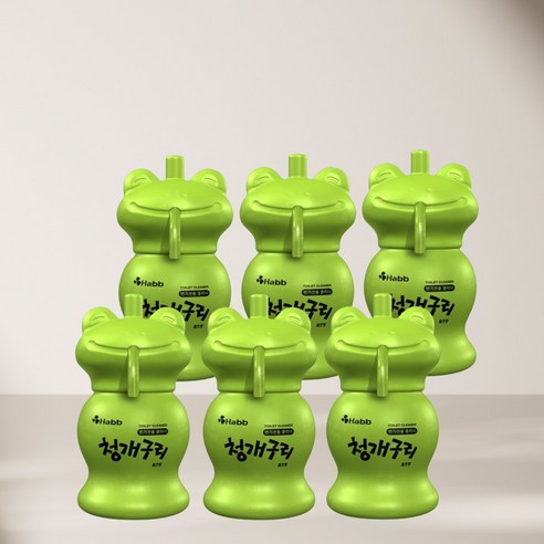 변기 청소, 이제 간편하게 하비비 청개구리 자동 변기세정제로!