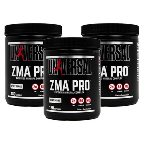 유니버셜뉴트리션 ZMA 프로 캡슐, 180정, 3개