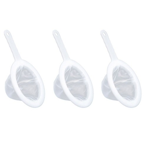 Deoxygene 주방 울트라 파인 메쉬 스트레이너 나일론 필터 스푼 두유 100/200/400, 1개
