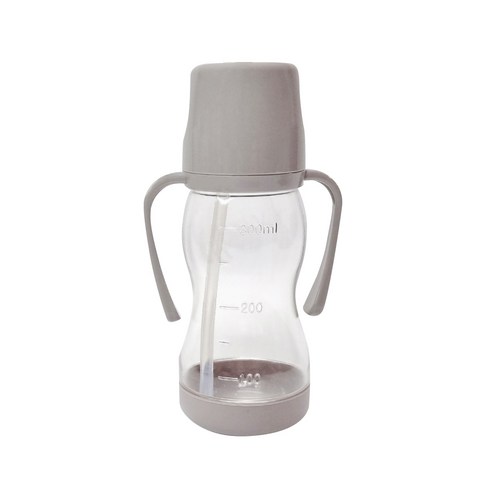 아가프라 라온빨대컵 350ml / 국민빨대컵 와이드젖꼭지 호환가능, 그레이