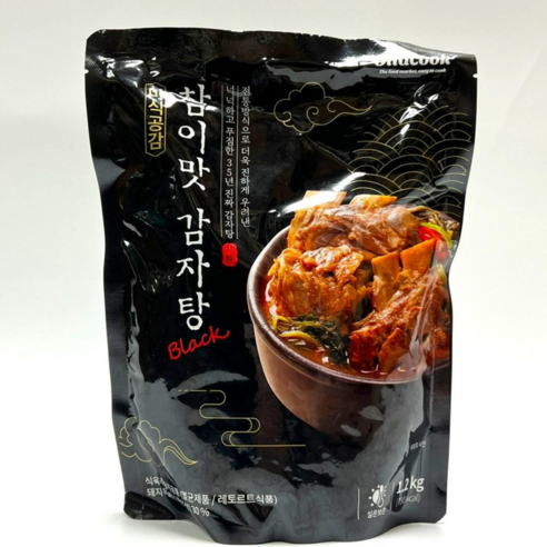 올타쿡 참이맛 감자탕 블랙(실온) 1.2kg 10팩 간편조리