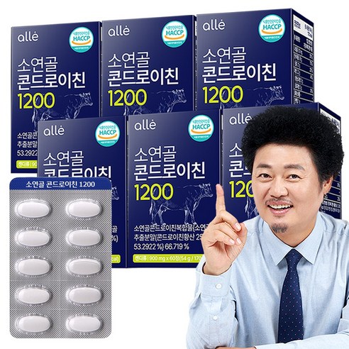 콘드로이친 1200 소연골 식약청 인증 HACCP 알레, 6박스, 60정