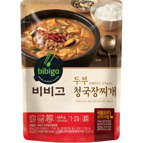 비비고 두부 청국장찌개, 460g, 3개