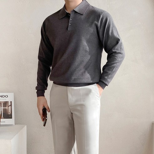 아더심플 남자니트 카라 부드러운 긴팔 캐시는 겨울철에 입기 좋은 제품입니다.