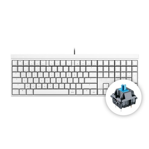 체리 키보드 MX BOARD 2.0S 기계식 유선 게이밍 키보드 (4종 축 선택) / 공식 판매점, 화이트, 청축