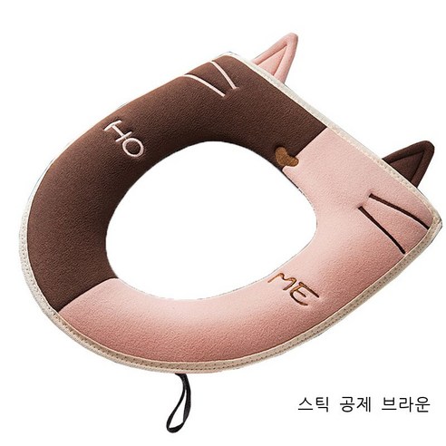 1+1 교체 세척이 용이합니다. 색상 충돌 고양이 변기 깔개 일반 변기 깔개 시트 사계절 변기 커버 시트 시트 변기 링, 갈색, opp 스티커