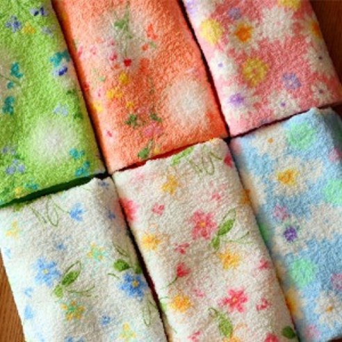 일본산 세수 타올 No.5 일본 수입 타올 수건, 꽃의 시 오렌지, 1개