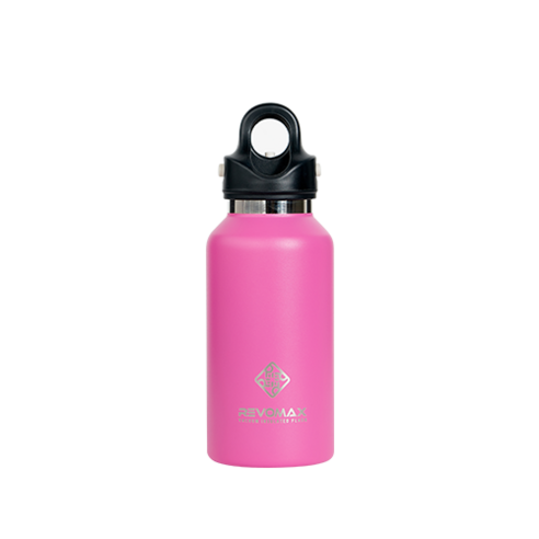 레보맥스v2 원터치 텀블러 대용량 보온보냉 REVOMAX 보온병, 12oz(355ml) 피치핑크