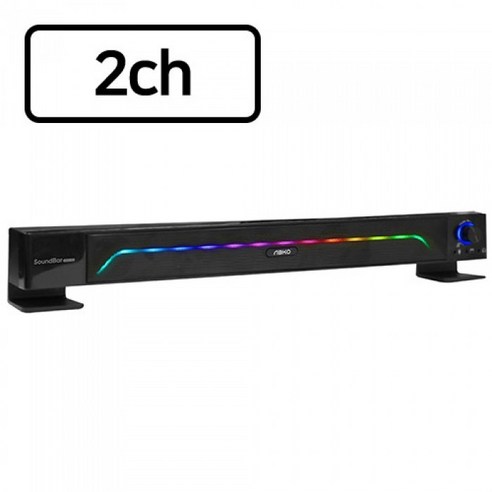 앱코 S600 RGB LED USB 사운드바 블랙, 1