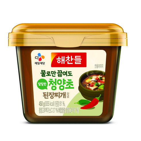 해찬들 그대로 끓여먹는 청양초 된장찌개양념, 450g, 3개