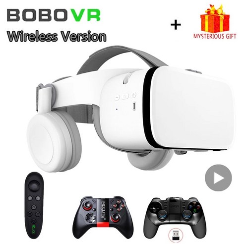 VR 김대호 VR Bobo Bobovr Z6 헬멧 3D 안경 가상 현실 헤드셋 스마트 폰 고글 비아 렌즈 Lunette, 2.With Box With Remote