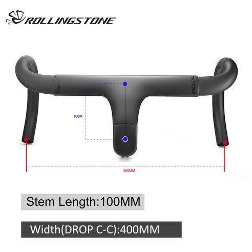 카본핸들바 자전거핸들바 RollingStone 클래식 내부 라우팅 Trek bike Madone Emonda Domane용 FSA ACR 시스템에 적합, 17.380-100, 1개