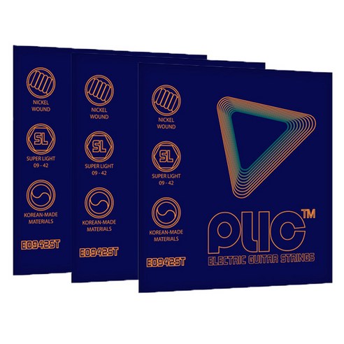 올림피아 PLIC 일렉기타줄 3p, E0942ST, 3개