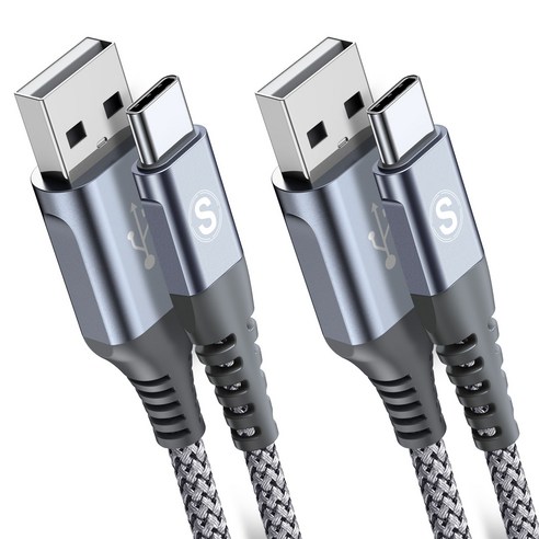 sweguard USB A to C타입 고속 충전 케이블, 4개, 2m, 회색 usb4케이블 Best Top5