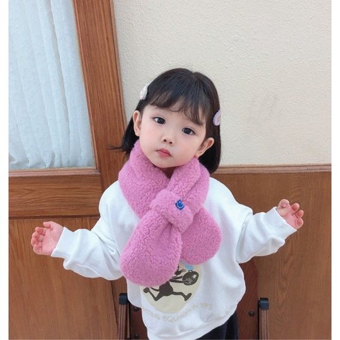 블루릴리 아동용 양털 뽀글이 목도리