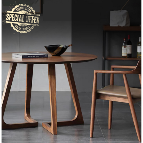 옹루이 원형식탁 원목 2인용 테이블, 자연을 담다