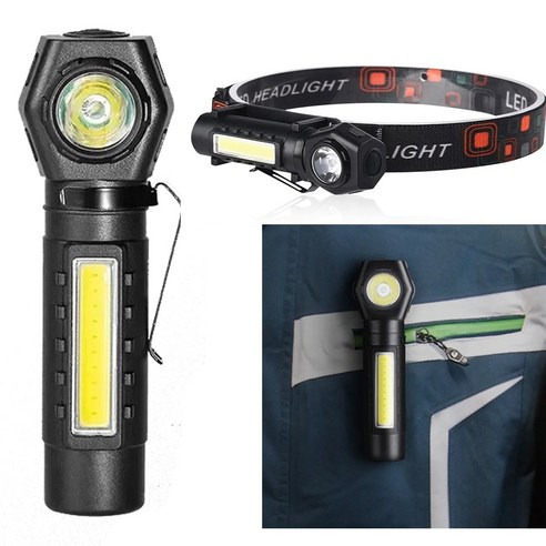 LED COB 야외 멀티 캠핑 랜턴 강력한직진성 손전등 후레쉬 XPELED, 1개