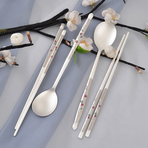 현진 모던 단아매화 은수저세트: 품격과 건강을 담은 감동적인 선물