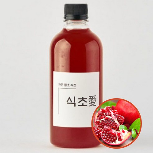 스윗쿡 식초앤 천연 자연 발효 석류식초 100% 무첨가, 1개, 500ml
