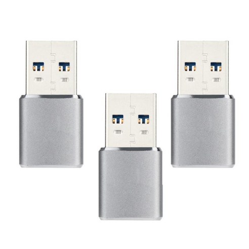 소형 5Gbps 고속 USB 3.0 다 메모리 카드 판독기 3pcs / set은, 실버, 30x15x5mm, 알루미늄 합금