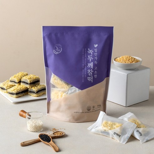 창억 녹두깨찰떡 개별포장떡, 1개, 500g