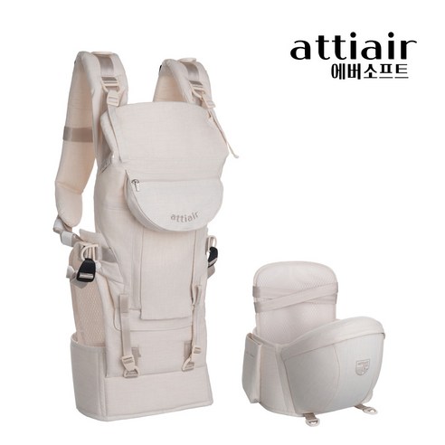 아기와 함께하는 행복한 순간, 아띠에어 에버소프트 올인원 아기띠 힙시트와 함께 아띠에어아기띠