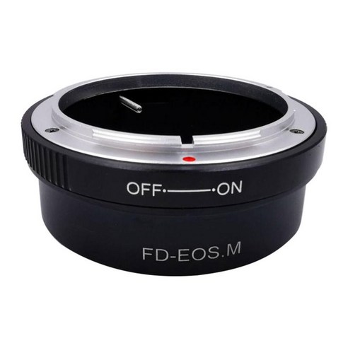 YSSHOP FD 렌즈 용 캐논 EOS M EF-M 미러리스 카메라 렌즈 어댑터 링 FD-EOS, 설명, 블랙, 합금