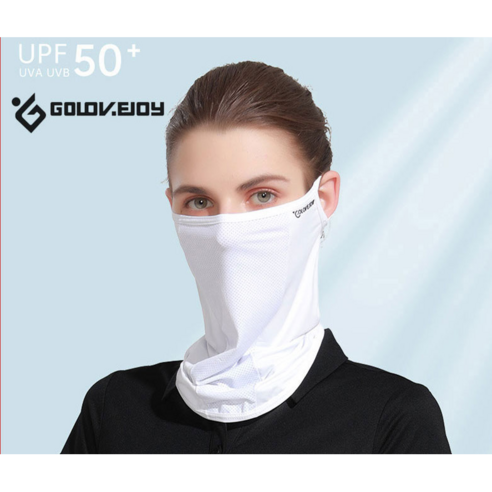 GOLOV.EJOY 자외선 uv 차단 골프 야외 마스크, 화이트, 화이트