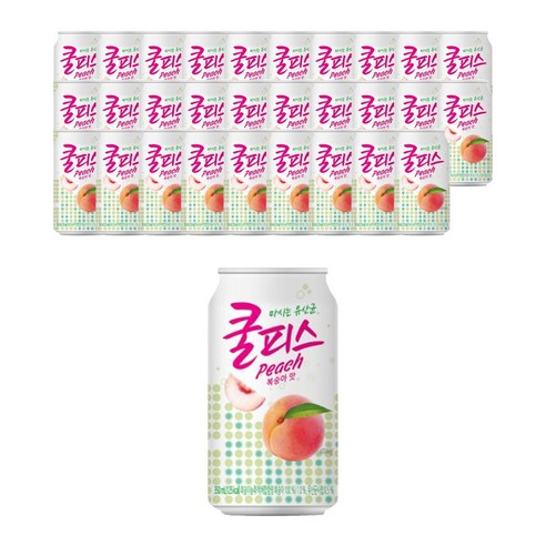 제트스카이 동원 쿨피스 복숭아, 350ml, 40개