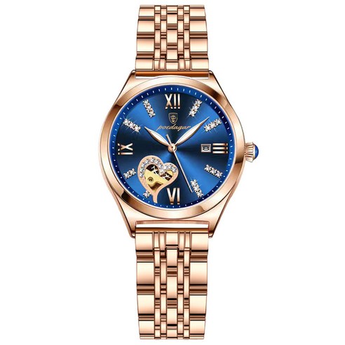 Cogot 여성 시계 브랜드 시계 럭셔리 방수 캘린더 쿼츠 시계