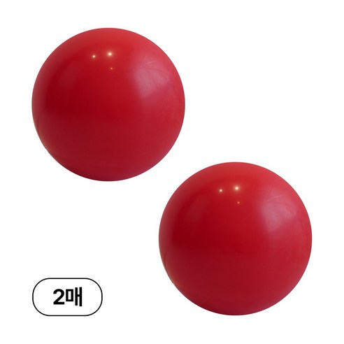 디어플레이스 90cm 대형 원형 풍선, 2매, 11_크림슨레드