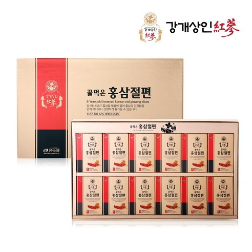 [강개상인] 홍삼 꿀먹은홍삼절편 15g x 12입 1세트, 1박스, 180g