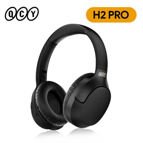 QCYH2 이어폰 큐씨와이 블루투스 노이즈캔슬링 헤드셋, 1.H2 PRO BLACK, 01 H2PRO BLACK