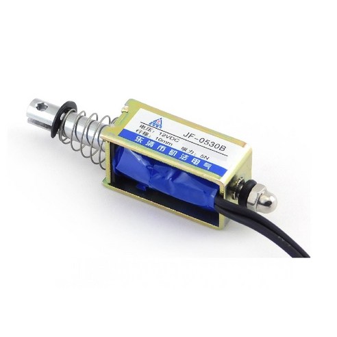 makePCB P161 솔레노이드 JF-0530B 전자석 Solenoid 푸쉬 풀 타입 오픈 프레임 DC12V DC24V, P161 JF-0530B DC12V