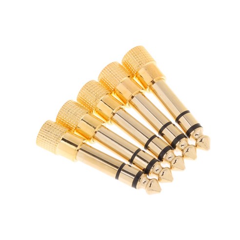 6.3mm 1/4 "수 플러그-3.5mm 1/8"암 잭 스테레오 오디오 어댑터, 45mm * 10mm * 10mm, 금속, 5