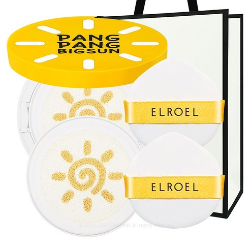 엘로엘 팡팡 빅 선쿠션 2023년 최신상 시즌7 본품 리필 쇼핑백, 50g, 1세트