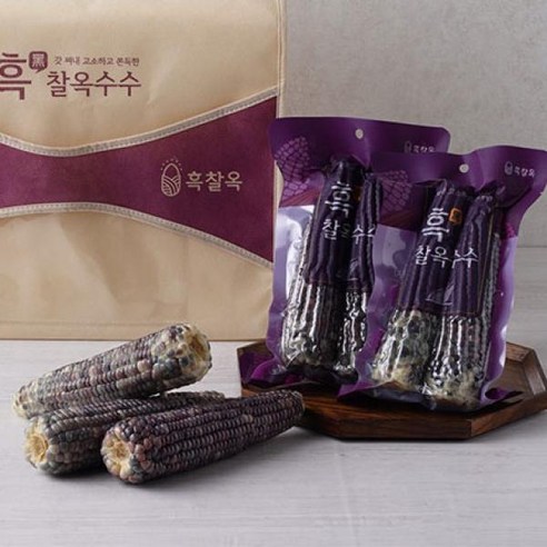 전남생협 [전남마을기업]곡성 찐 흑찰 옥수수(냉동) 2개입X5팩, 5개