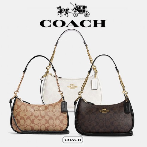 COACH 코치 시그니처 캔버스 테리 숄더백 3종