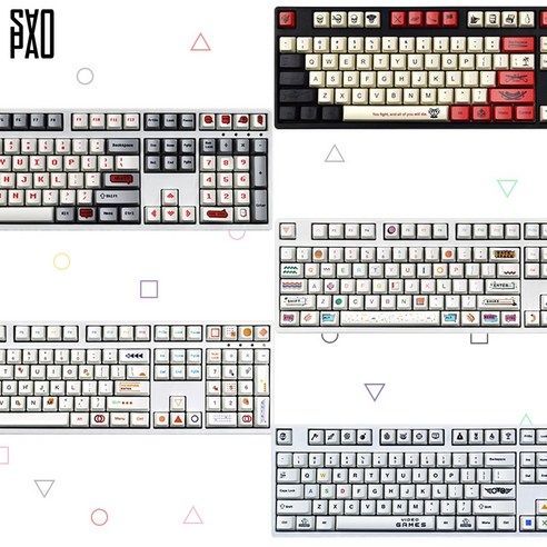 사오파오키캡 사오파오 PBT OEM 테마 키캡 염료승화 (5가지), 05 비디오게임 Best Top5