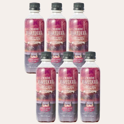 아임얼라이브 콤부차 360ml*6개, 체리애플 6병