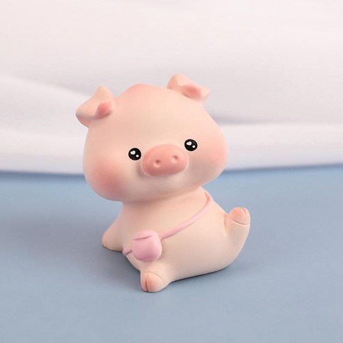 복숭아 돼지 수지 공예품 장식품, 복숭아 돼지 트럼펫 C-장난꾸러기 돼지
