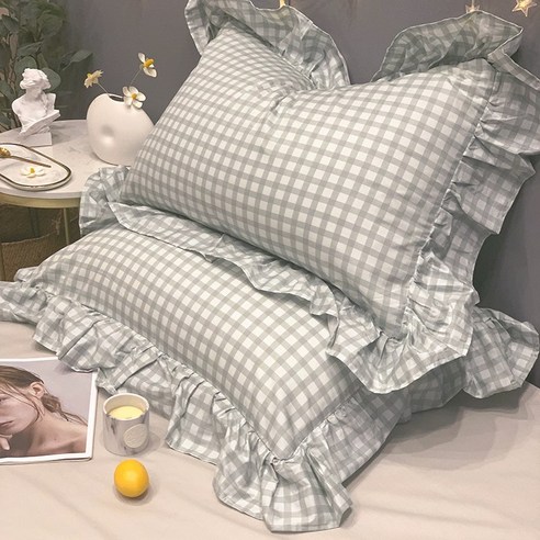 smy북유럽 스타일 베개 일대일 가정용 면화 싱글 베개 순수 코튼 더블 베개 라이너, 색깔7, 48Cmx74cm