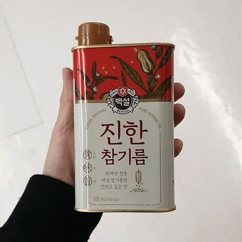 씨제이 진한 참기름 500ML, 1병 cj참기름 씨제이 진한 참기름 500ML, 1병 cj참기름