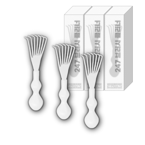 247Products 브러시 클리너, 3개, 흰색