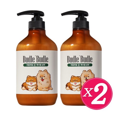 부들부들 에코랜드 제너럴 강아지 샴푸, 500g, 1개입, 2개