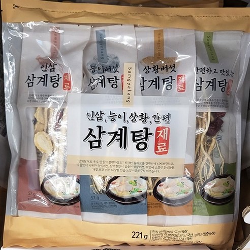 인삼 능이 상황 간편 삼계탕 재료 221g, 1개