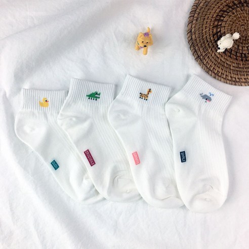 찬란한 발목의 여왕: 파인삭스 큐티 골지 단목 8켤레