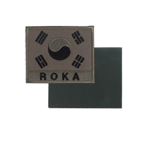 꾸니스토리 태극기약장 ROKA 국방 군인 군용 벨크로 패치