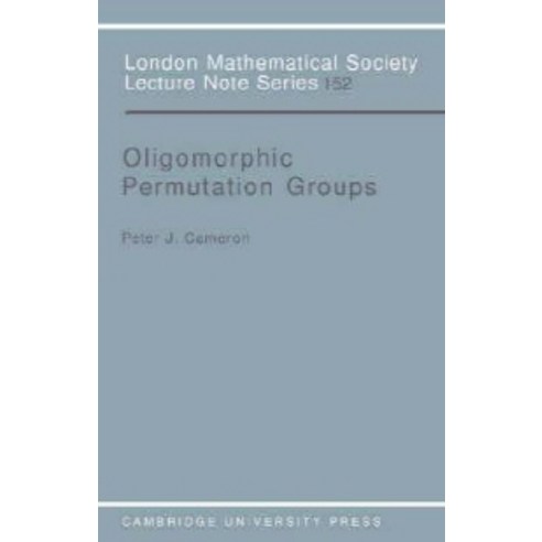Oligomorphic Permutation Groups, Cambridge University Press